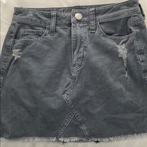 Washed blue Corduroy tight skirt